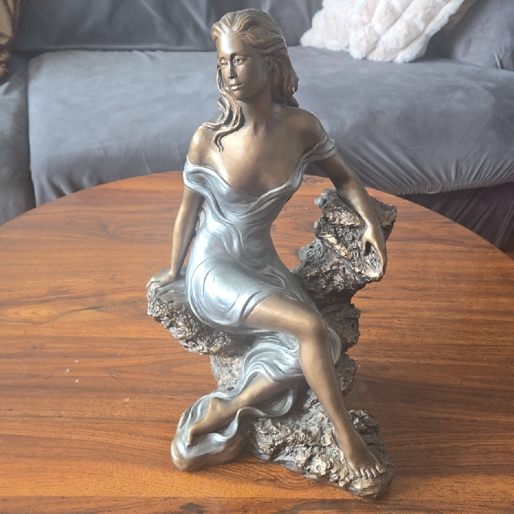 Austin Memories 16" Large Bronze and Silver Woman Sculpture